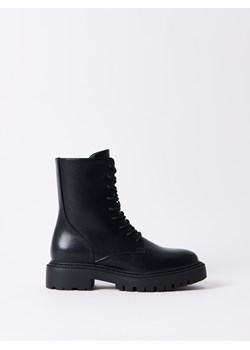 Mohito - Skórzane botki - czarny ze sklepu Mohito w kategorii Workery damskie - zdjęcie 187932498