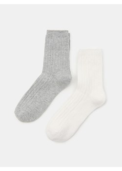 Sinsay - Skarpetki z domieszką wełny 2 pack - szary ze sklepu Sinsay w kategorii Skarpetki damskie - zdjęcie 187933087