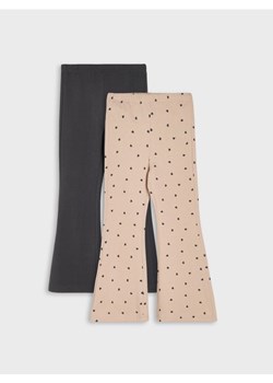 Sinsay - Prążkowane spodnie flare ze wzorkiem 2 pack - wielobarwny ze sklepu Sinsay w kategorii Spodnie dziewczęce - zdjęcie 187933125