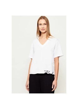 Karl Lagerfeld T-shirt signature | Oversize fit ze sklepu Gomez Fashion Store w kategorii Bluzki damskie - zdjęcie 187933739