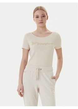 EA7 Emporio Armani T-Shirt 7W000978 AF10373 U1088 Beżowy Regular Fit ze sklepu MODIVO w kategorii Bluzki damskie - zdjęcie 187934198