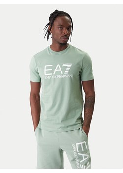 EA7 Emporio Armani T-Shirt 7M001412 AF22264 U7243 Zielony Regular Fit ze sklepu MODIVO w kategorii T-shirty męskie - zdjęcie 187934209