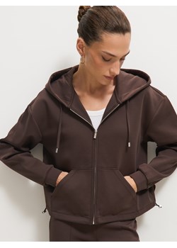 Mohito - Brązowa bluza z kapturem - brązowy ze sklepu Mohito w kategorii Bluzy damskie - zdjęcie 187935116