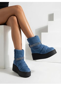 Royalfashion Śniegowce damskie na koturnie Renosi ze sklepu royalfashion.pl w kategorii Śniegowce damskie - zdjęcie 187935325