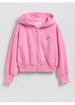 Reserved - Rozpinana bluza z haftem Boffie & Poko - różowy ze sklepu Reserved w kategorii Bluzy dziewczęce - zdjęcie 187935446