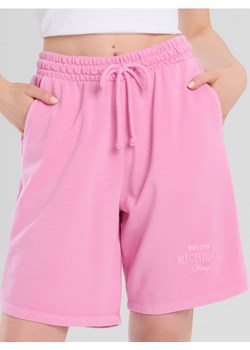 Sinsay - Szorty z wiązaniem z ozdobnym haftem - różowy ze sklepu Sinsay w kategorii Szorty - zdjęcie 187935815