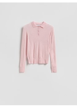 Reserved - Wełniana bluzka - pastelowy róż ze sklepu Reserved w kategorii Bluzki damskie - zdjęcie 187937069