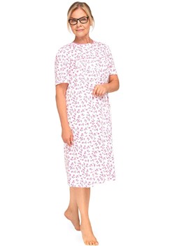 Bawełniana koszula nocna damska na krótki rękaw Bogna I 203 31, Kolor biało-różowy, Rozmiar 2XL, MARTEL ze sklepu Primodo w kategorii Koszule nocne - zdjęcie 187938767