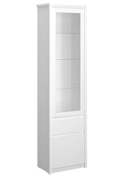 Biała wysoka witryna w stylu skandynawskim F2-S39 ze sklepu Edinos.pl w kategorii Regały i witryny - zdjęcie 187939187