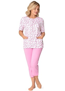 Bawełniana piżama damska rozpinana Maria I 200 34, Kolor biało-różowy, Rozmiar 2XL, MARTEL ze sklepu Intymna w kategorii Piżamy damskie - zdjęcie 187939228