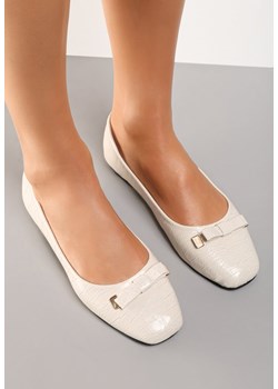 Beżowe Balerinki Calline ze sklepu renee.pl w kategorii Balerinki - zdjęcie 187942366