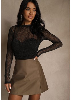 Beżowe Spódnico-Spodenki z Rozcięciem Irithena ze sklepu renee.pl w kategorii Szorty - zdjęcie 187942375