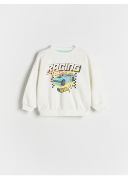 Reserved - Bluza oversize Hot Wheels - złamana biel ze sklepu Reserved w kategorii Bluzy chłopięce - zdjęcie 187942437
