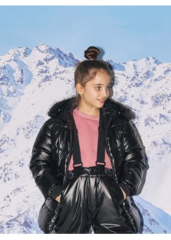 Reserved - Ocieplane spodnie na szelkach - czarny ze sklepu Reserved w kategorii Spodnie dziewczęce - zdjęcie 187942478