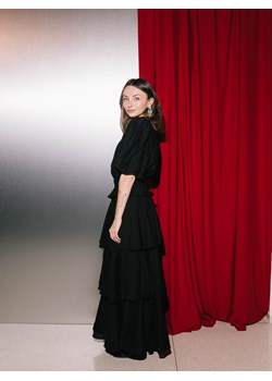 Reserved - Bluzka z bufkami - czarny ze sklepu Reserved w kategorii Bluzki damskie - zdjęcie 187942486