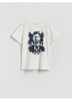 Reserved - T-shirt Messi - biały ze sklepu Reserved w kategorii T-shirty chłopięce - zdjęcie 187942525