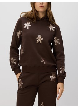 Reserved - Bluza ze świątecznym motywem - ciemnobrązowy ze sklepu Reserved w kategorii Bluzy damskie - zdjęcie 187942528