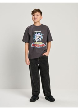 Sinsay - Bawełniana koszulka z nadrukiem Spider-Man - szary ze sklepu Sinsay w kategorii T-shirty chłopięce - zdjęcie 187943108