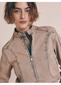 Reserved - Jeansowa kurtka z efektem dirty wash - niebieski ze sklepu Reserved w kategorii Kurtki damskie - zdjęcie 187943899