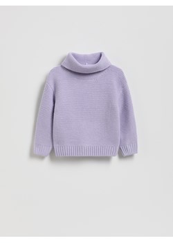Reserved - Luźny sweter z golfem - lawendowy ze sklepu Reserved w kategorii Swetry dziewczęce - zdjęcie 187943916