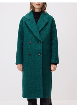 Reserved - Dwurzędowy płaszcz oversize - morski ze sklepu Reserved w kategorii Płaszcze damskie - zdjęcie 187943936