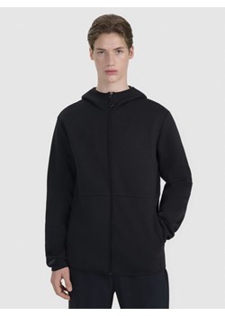 Męska bluza dresowa rozpinana z kapturem 4F 4FWSS25TSWSM1548 - czarna ze sklepu Sportstylestory.com w kategorii Bluzy męskie - zdjęcie 187944009