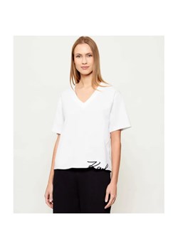 Karl Lagerfeld T-shirt signature | Oversize fit ze sklepu Gomez Fashion Store w kategorii Bluzki damskie - zdjęcie 187944339