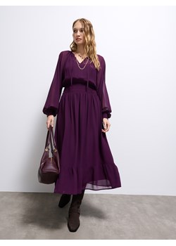 Mohito - Szyfonowa sukienka maxi - ciemny fiolet ze sklepu Mohito w kategorii Sukienki - zdjęcie 187947516