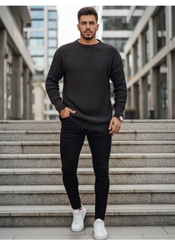 Sweter męski ciemnoszary Dstreet WX1964 ze sklepu DSTREET.PL w kategorii Swetry męskie - zdjęcie 187947605