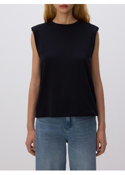 Reserved - T-shirt z poduszkami na ramionach - czarny ze sklepu Reserved w kategorii Bluzki damskie - zdjęcie 187947819