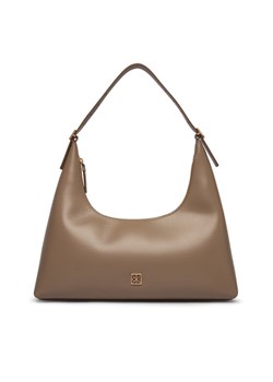 Torebka Calvin Klein Emblem Hw Lthr Shoulder Bag LV04F3262G Beżowy ze sklepu eobuwie.pl w kategorii Torebki damskie - zdjęcie 187949476