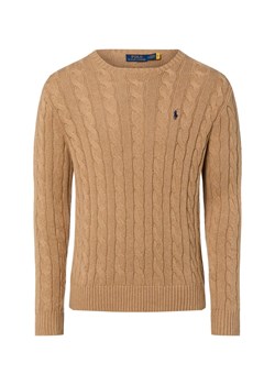 Polo Ralph Lauren Męski sweter z dzianiny Mężczyźni Bawełna wielbłądzi jednolity ze sklepu vangraaf w kategorii Swetry męskie - zdjęcie 187950157