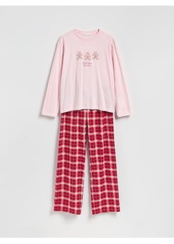 Reserved - Piżama ze świątecznym motywem - czerwony ze sklepu Reserved w kategorii Piżamy damskie - zdjęcie 187951048