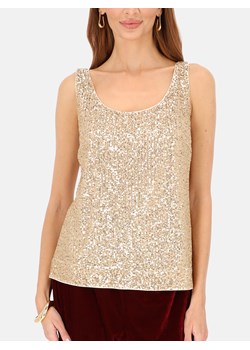 Cekinowy wizytowy top damski złoty L'AF Ampalia ze sklepu Eye For Fashion w kategorii Bluzki damskie - zdjęcie 187951597