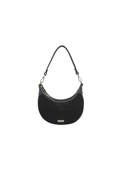 Subtelna mini torebka z miękkim zamszem i złotymi detalami - Czarna ze sklepu Barberinis w kategorii Listonoszki - zdjęcie 187951975