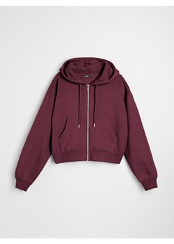 Sinsay - Bluza z kapturem z zapięciem - bordowy ze sklepu Sinsay w kategorii Bluzy damskie - zdjęcie 187952156