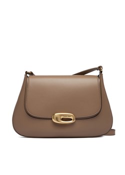 Torebka Calvin Klein Hardware Flap Meidum Crossbody LV04F3401G Beżowy ze sklepu eobuwie.pl w kategorii Listonoszki - zdjęcie 187952477