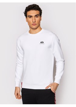 Alpha Industries Bluza Basic 188307 Biały Regular Fit ze sklepu MODIVO w kategorii Bluzy męskie - zdjęcie 187953067