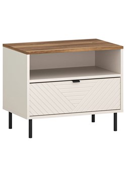 Szafka nocna z szufladą na nóżkach kaszmir + dąb castello D5-P55 ze sklepu Edinos.pl w kategorii Stoliki i szafki nocne - zdjęcie 187953767