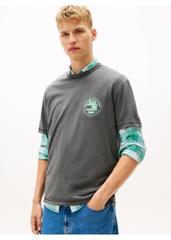 Tommy Jeans Koszulka męska Mężczyźni Bawełna antracytowy nadruk ze sklepu vangraaf w kategorii T-shirty męskie - zdjęcie 187957316