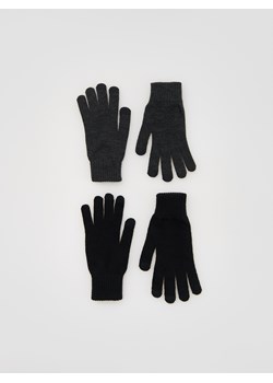 Reserved - Rękawiczki 2 pack - czarny ze sklepu Reserved w kategorii Rękawiczki męskie - zdjęcie 187957328