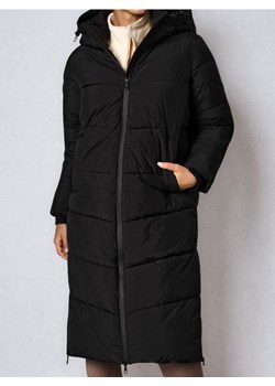 Sinsay - Pikowany płaszcz z kapturem - czarny ze sklepu Sinsay w kategorii Płaszcze damskie - zdjęcie 187957647