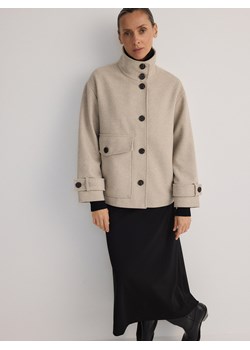 Reserved - Kurtka z wełną - beżowy ze sklepu Reserved w kategorii Kurtki damskie - zdjęcie 187957847