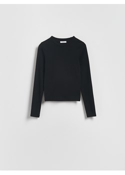 Reserved - Longsleeve z modalem - czarny ze sklepu Reserved w kategorii Bluzki damskie - zdjęcie 187960927