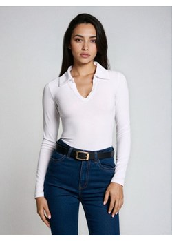 Sinsay - Body z domieszką wiskozy - biały ze sklepu Sinsay w kategorii Bluzki damskie - zdjęcie 187961175