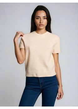 Sinsay - Bluzka swetrowa z domieszką wełny - beżowy ze sklepu Sinsay w kategorii Bluzki damskie - zdjęcie 187961197