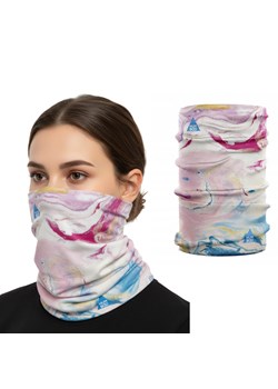 Elastyczny damski cienki komin na szyję różowy - SC.09 SARDONYX ze sklepu Stylion w kategorii Szaliki i chusty damskie - zdjęcie 187961679