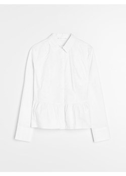 Sinsay - Koszula z krytą plisą i falbaną - biały ze sklepu Sinsay w kategorii Koszule męskie - zdjęcie 187962235