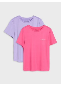 Sinsay - Koszulka sportowa 2 pack - różowy ze sklepu Sinsay w kategorii Bluzki dziewczęce - zdjęcie 187962248