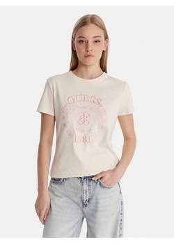 Guess T-Shirt V6RI12 J1314 Biały Regular Fit ze sklepu MODIVO w kategorii Bluzki damskie - zdjęcie 187962648